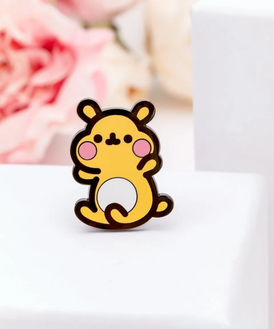 Clearance Cheek the Hamster Pin Pins & Keychains