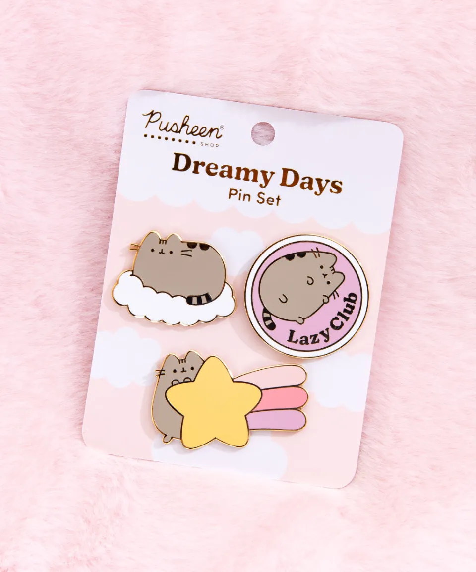 pusheen_dreamy_days_pin_set_4.webp Shop Dreamy Days Pin Set Pins & Keychains