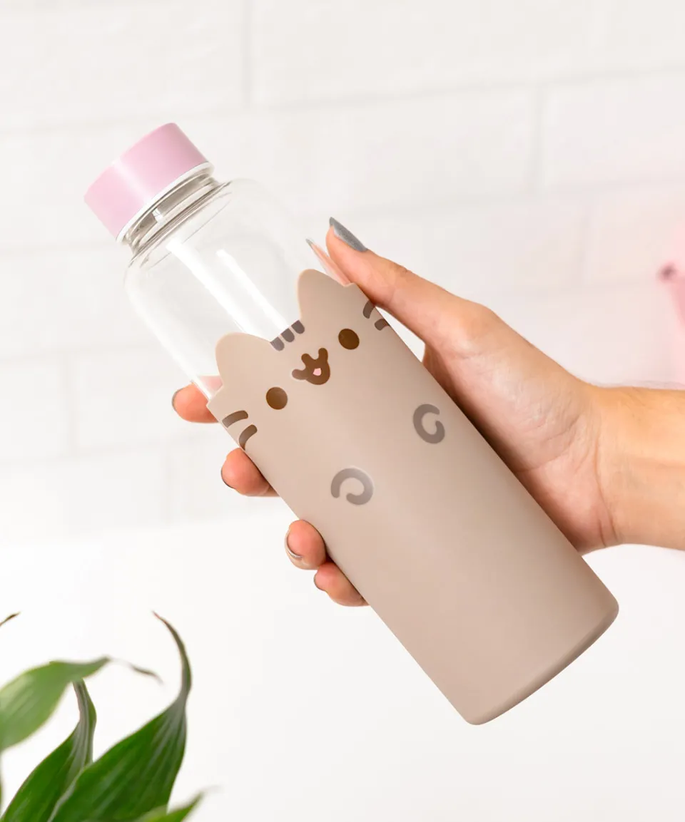 pusheen_glass_water_bottle_3.webp Flash Sale Glass Water Bottle Kitchen & Pet