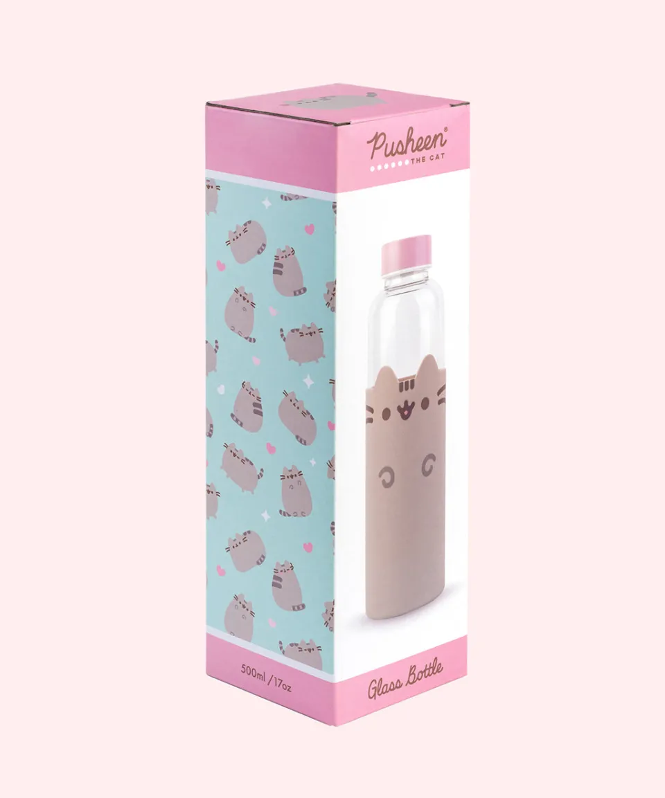 pusheen_glass_water_bottle_5.webp Flash Sale Glass Water Bottle Kitchen & Pet