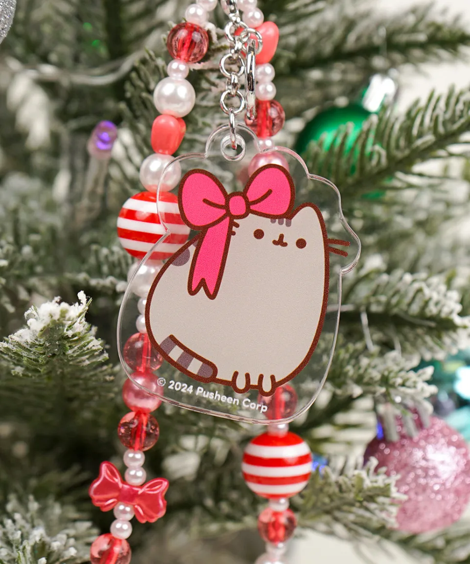 pusheen_holiday_beaded_phone_charm_3.webp New Holiday Beaded Phone Charm Office & Tech