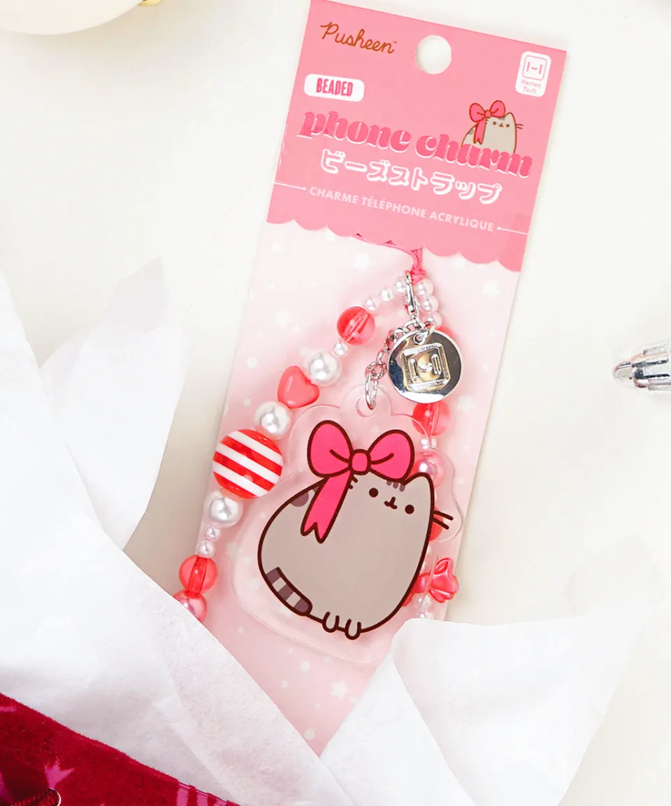 pusheen_holiday_beaded_phone_charm_6.webp New Holiday Beaded Phone Charm Office & Tech