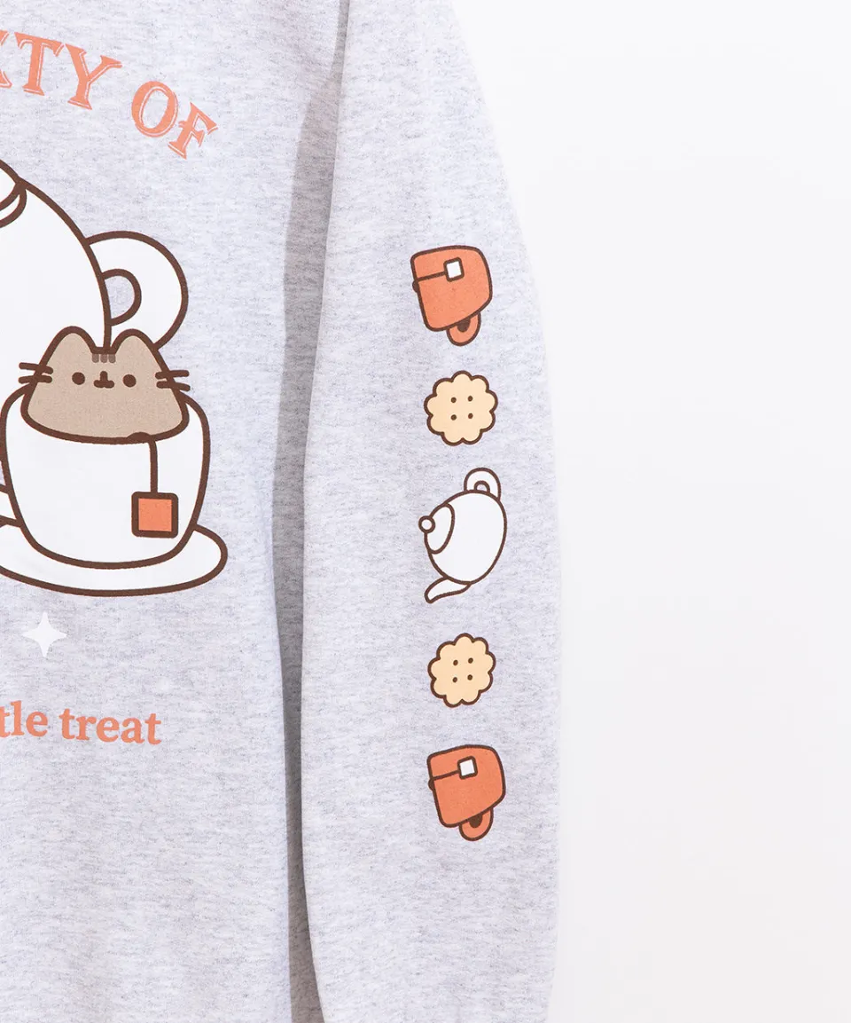 pusheen_tea_society_unisex_sweatshirt_2.webp Online Tea Society Unisex Sweatshirt Guys & Unisex | Hoodies & Sweaters