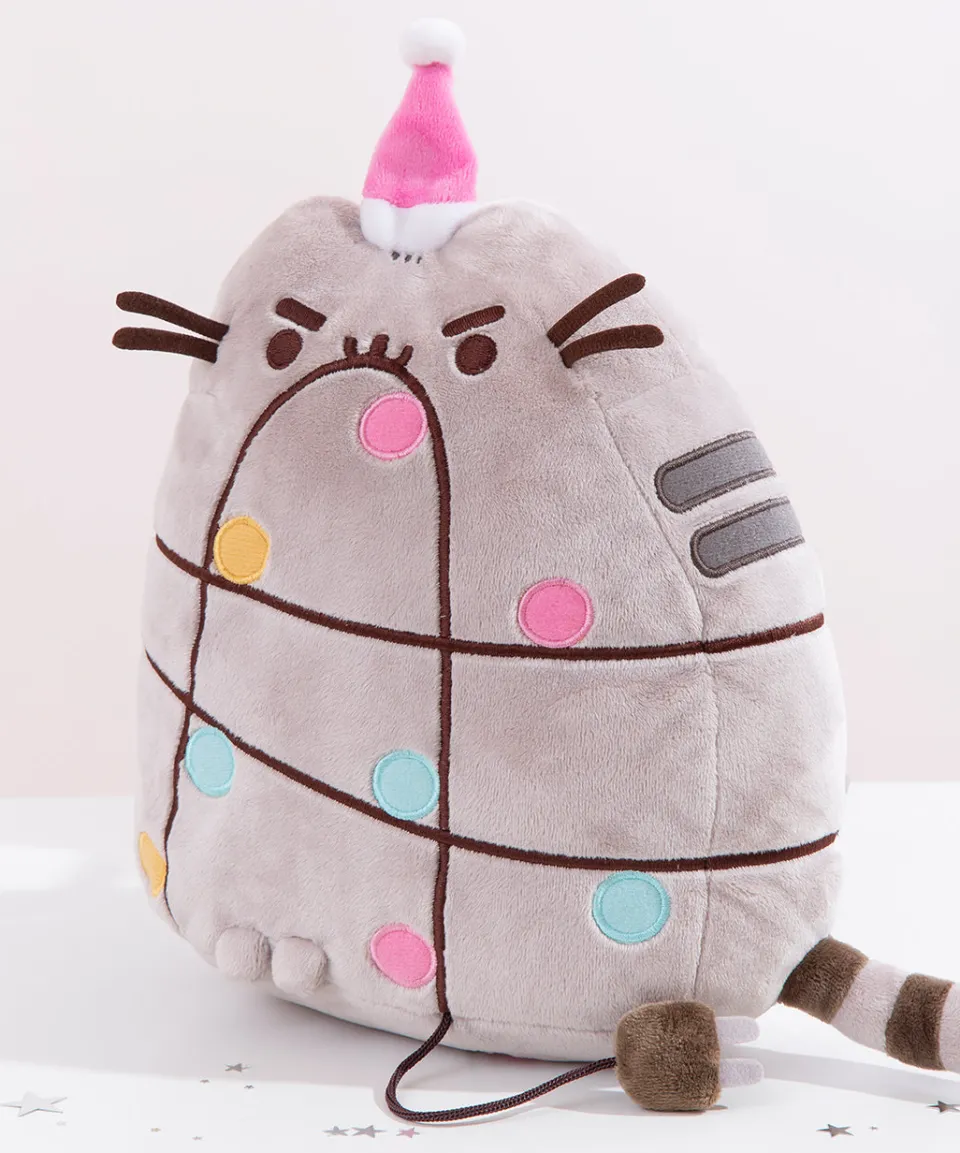 pusheen_with_christmas_lights_3.webp Cheap with Christmas Lights Plush & Squisheens