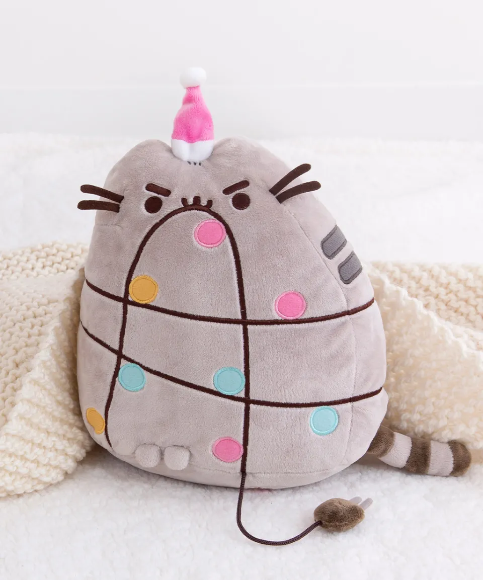 pusheen_with_christmas_lights_5.webp Cheap with Christmas Lights Plush & Squisheens