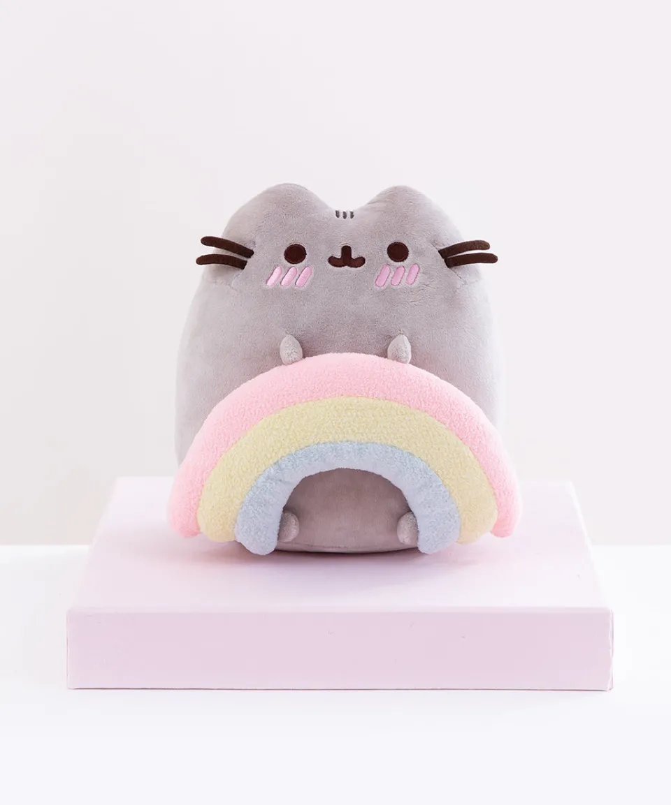 pusheen_with_rainbow_plush_2.webp Hot with Rainbow Plush Plush & Squisheens